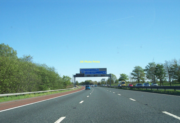 Photo 6"x4" Gantry over M6 near  junction 32 southbound Broughton\/SD5235 c2011