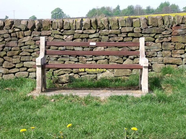 Photo 6"x4" Frothblowers memorial bench Ipstones c2011