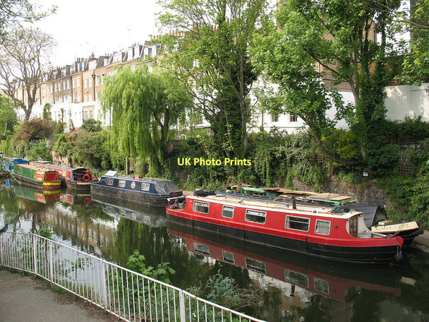Photo 6"x4" Boats on the Regents Canal London c2011
