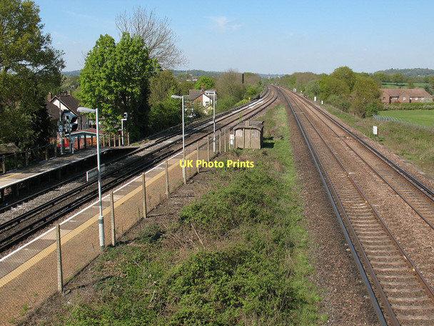 Photo 6"x4" Railway line north of Salfords station Salfords c2011