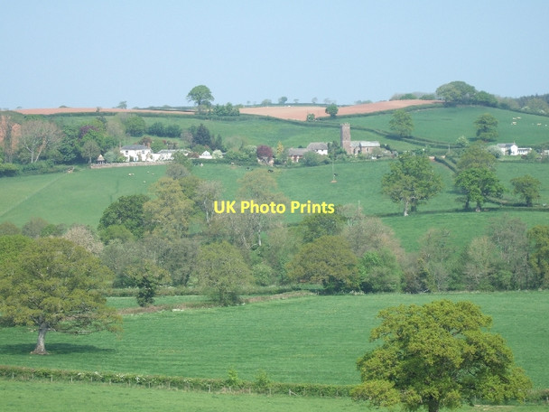 Photo 6"x4" Upton Hellions seen across the Creedy valley Upton Hellions c2011