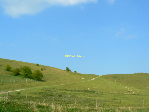 Photo 6"x4" Back at the bottom of Sugar Hill, near Liddington Warren Upper Upham c2011