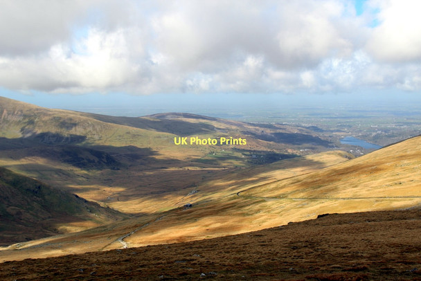 Photo 6"x4" Snowdonia looking towards Llanberis Gwastadnant c2011