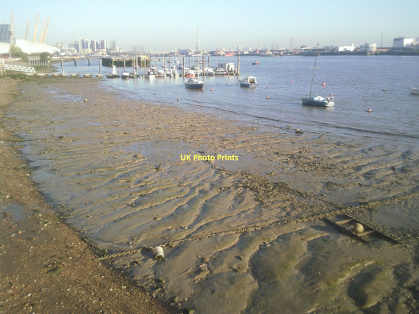 Photo 6"x4" Low tide on the Thames Greenwich\/TQ3977 c2011