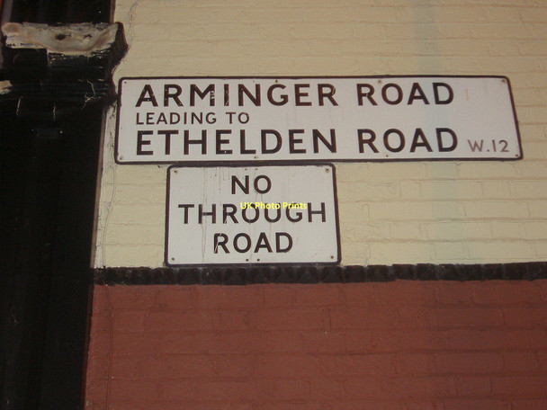 Photo 6"x4" Street name with pre-Worboys sign, Shepherds Bush Hammersmith\/TQ2279 c2009