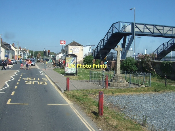 Photo 6"x4" Starcross; war memorial and railway station Starcross c2011