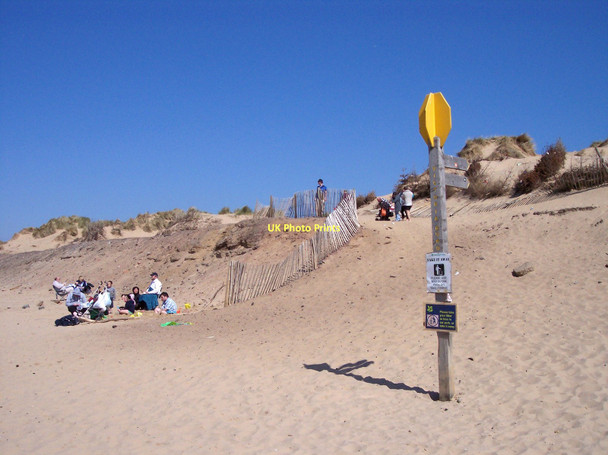 Photo 6"x4" Marker post for Victoria Road Freshfield Formby c2011