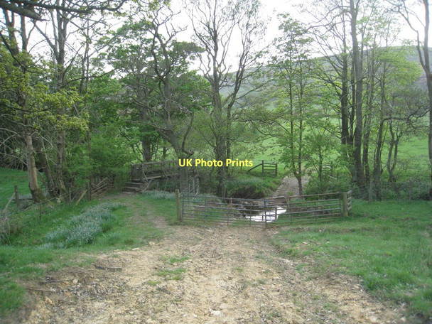 Photo 6"x4" Ford, footbridge and the River Dove Church Houses c2011