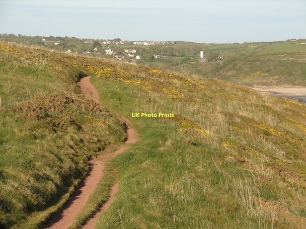 Photo 6"x4" Footpath on East Moor Cliff Jameston\/SS0598 c2011