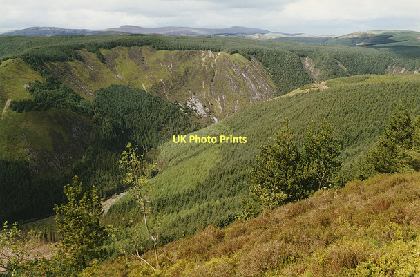 Photo 6"x4" View north from Craig y Ceffyl Cwmystwyth c1997