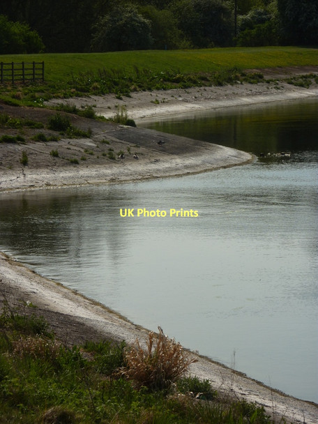 Photo 6"x4" Reservoir shore line, Shustoke Furnace End c2011