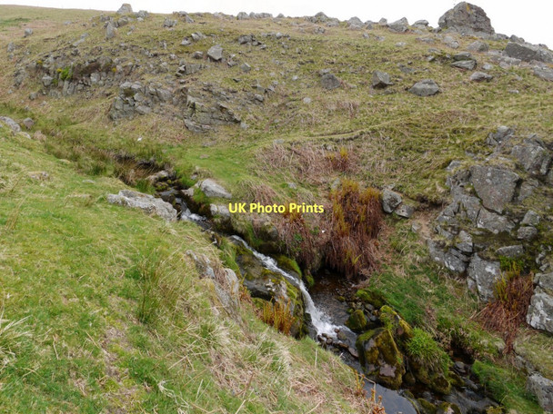 Photo 6"x4" Spartley Burn and Tod Stones from the south bank Alnham c2011
