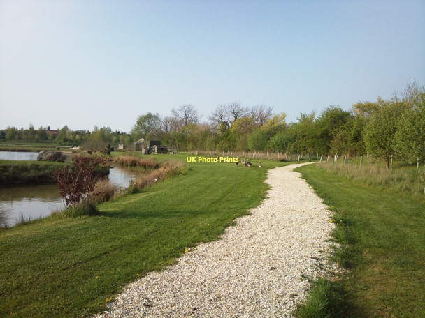 Photo 6"x4" Allerthorpe Lakeland Park footpath alongside the fishing lake Allerthorpe c2011