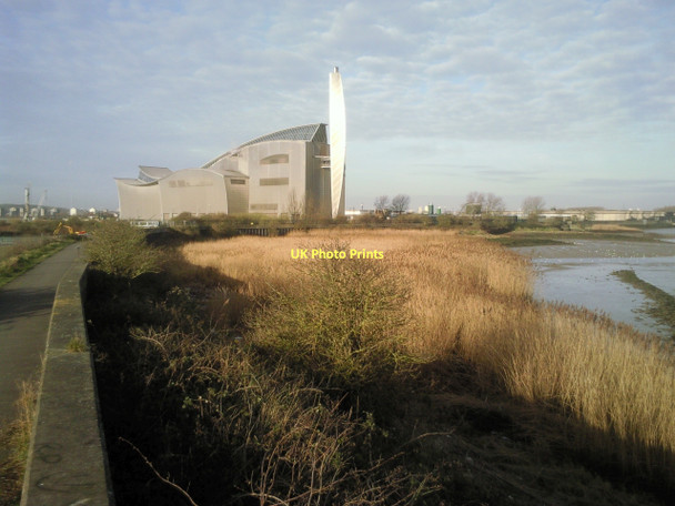 Photo 6"x4" Crossness Sludge Incinerator from Thames Path Belvedere\/TQ4978 c2011