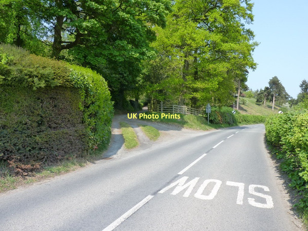 Photo 6"x4" The B5477 and the bridleway to Inwood All Stretton c2011