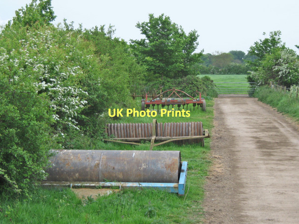 Photo 6"x4" Farm machinery on a track near Huntspill West Huntspill c2011