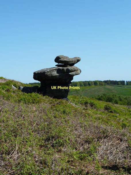 Photo 6"x4" Rock Formation, nr. Brimham Rocks Warsill c2011