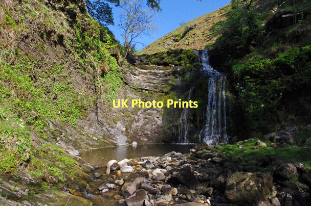 Photo 6"x4" Waterfall, Needlehouse Gill Fell End\/SD7298 c2011