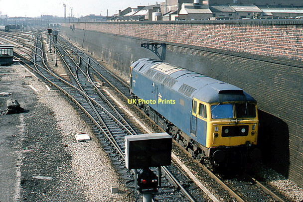 Photo 6"x4" Class 47 Diesel locomotive coming off Old Oak Common Depot Kensal Town c1979