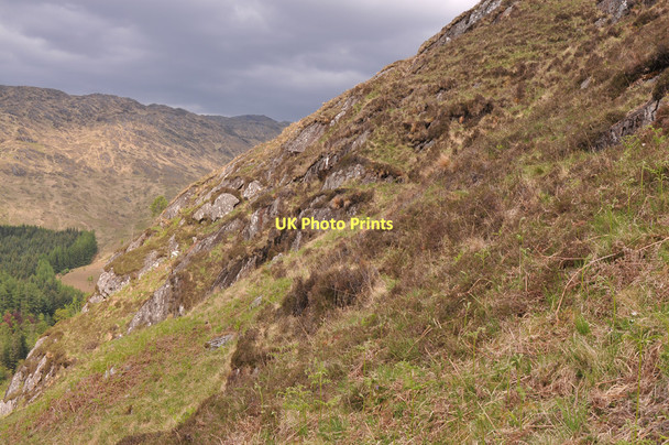 Photo 6"x4" Steep slope of Ceann Loch Uachdrach Brunery c2011