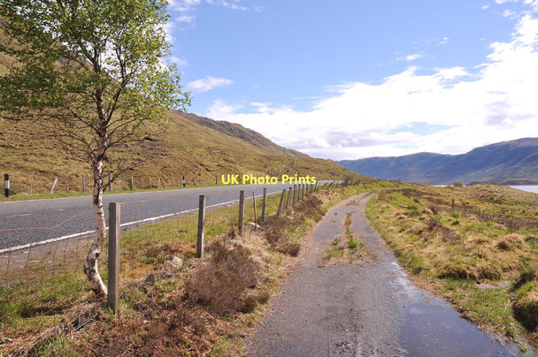 Photo 6"x4" The old and the new A87 at Loch Cluanie Fuaran c2011