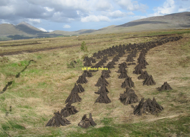 Photo 6"x4" Turf stacks (stooks?), Bunowen valley Louisburgh c2011
