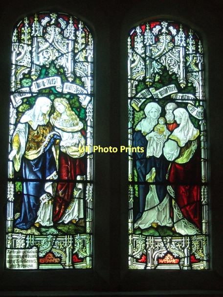 Photo 6"x4" Window in Harpford Church Harpford c2011