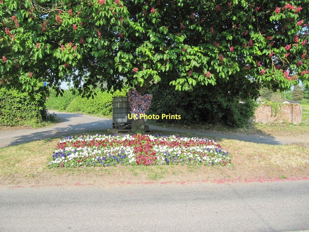 Photo 6"x4" Flag across the road South Moreton c2011