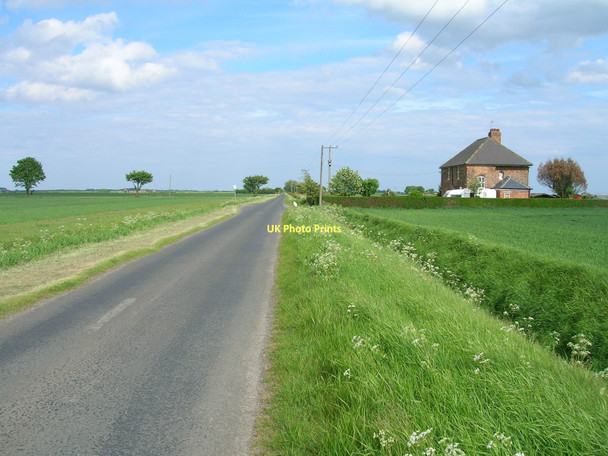 Photo 6"x4" Brick Road towards Patrington Sunk Island c2011