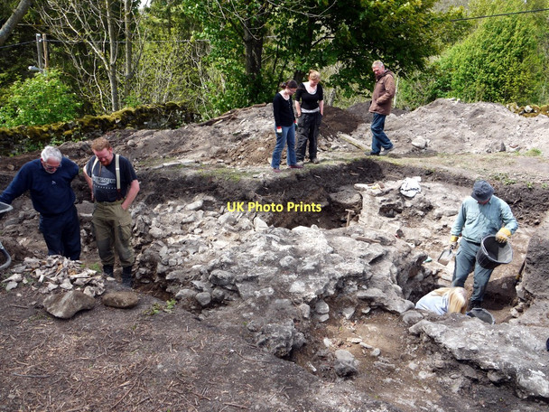 Photo 6"x4" Archaeological excavation at Westgate 'Castle' Westgate\/NY9038 c2011
