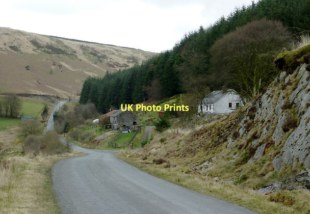 Photo 6"x4" Moorland road by Nantyrhwch, Powys Nant Cwm-du\/SN7955 c2011