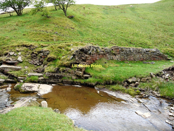 Photo 6"x4" Remains of dam on Middlehope Burn above Low Slitt Mine Westgate\/NY9038 c2011