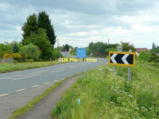 Photo 6"x4" Blue lorry on the A48 Chaxhill c2011