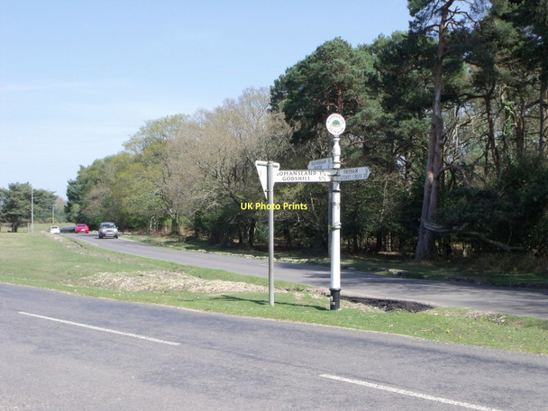 Photo 6"x4" Direction signpost at Fritham, Hampshire Fritham c2011