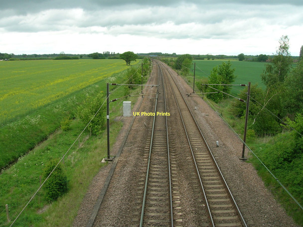 Photo 6"x4" Railway towards York Nun Appleton c2011