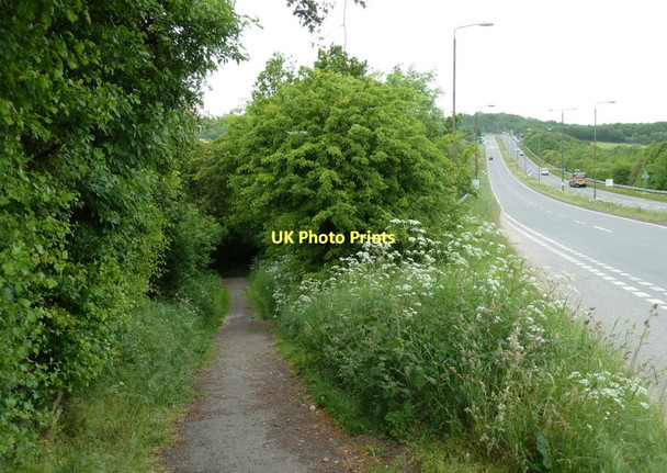 Photo 6"x4" Footpath by the A617 Doe Lea c2011