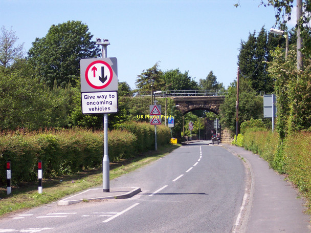 Photo 6"x4" School Lane approach to the railway bridges at Burscough Burscough Bridge c2011