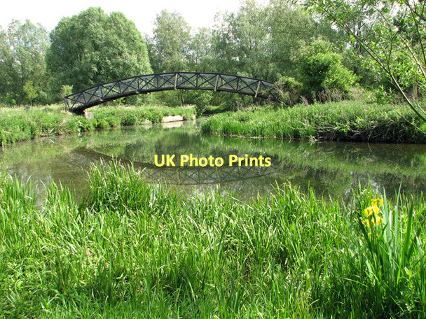 Photo 6"x4" Footbridge across the River Yare, Cringleford Colney c2011