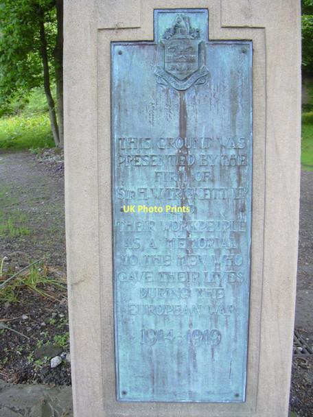 Photo 6"x4" Plaque, Trickett's Memorial Ground, Burnley Road East, Waterfoot, Rossendale Rawtenstall c2011 P1