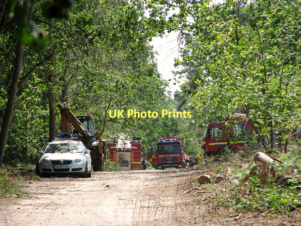 Photo 6"x4" Fire engines in Fritton Wood Fritton\/TG4600 c2011