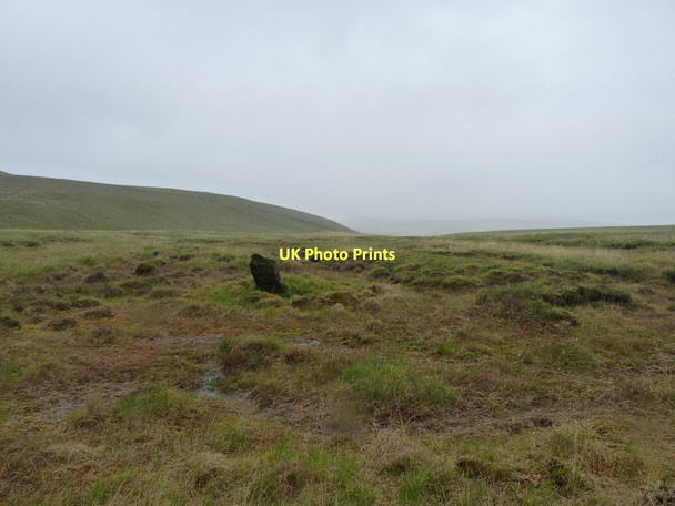 Photo 6"x4" A (nearly) standing stone Source of Afon Tywi c2011