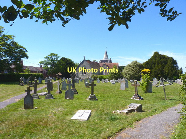 Photo 6"x4" All Saints Church and West Churchyard Lymore\/SZ2992 c2011