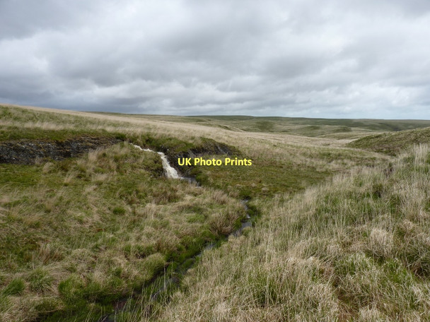 Photo 6"x4" The Nant Melyn tumbles over a small outcrop Carreg Wen Fawr c2011