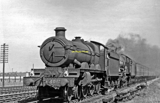 Photo 6"x4" Cheltenham - Paddington express at Naas Crossing, south of Gloucester Brookthorpe c1949