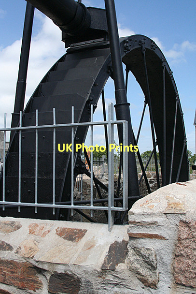 Photo 6"x4" St Austell Bay: Charlestown Foundry waterwheel St Austell c2011