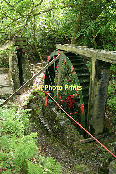 Photo 6"x4" Treverbyn: working waterwheel at Wheal Martyn Carthew\/SX0055 c2011