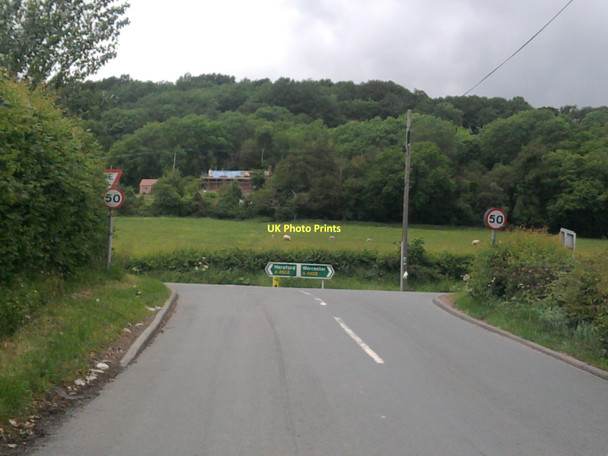 Photo 6"x4" Entering the A4103 Hereford to Worcester Road from Stoke Edith Shucknall c2011