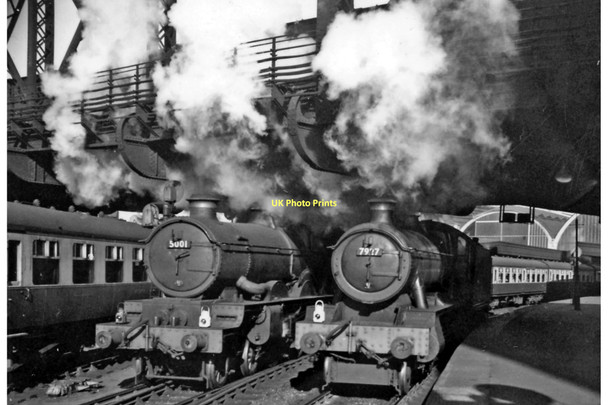Photo 6"x4" Steam at Paddington Station Paddington\/TQ2681 c1958