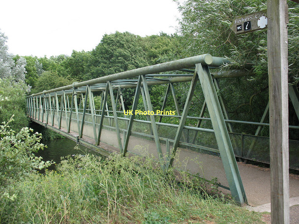 Photo 6"x4" Footbridge at Fishers Green Cheshunt c2011