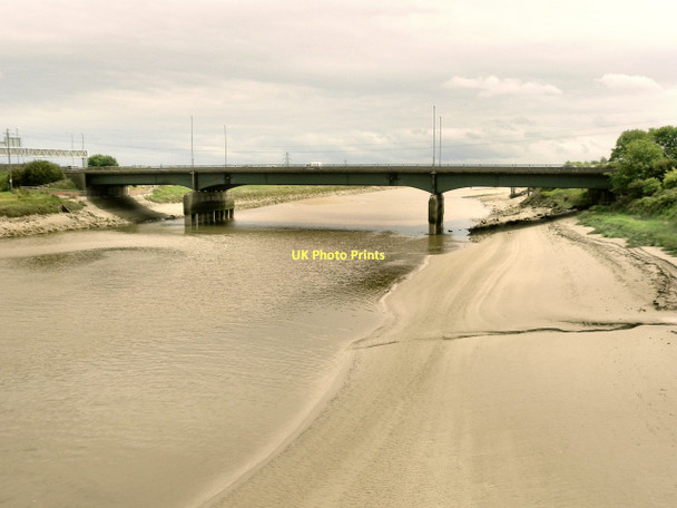 Photo 6"x4" River Dee and 'New' Queensferry Bridge Garden City\/SJ3269 c2011